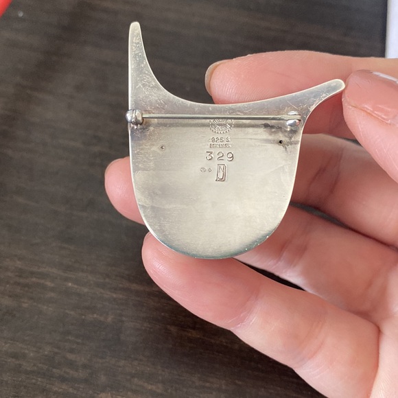 Very rare- vintage (50s-60s)Georg Jensen abstract sterling silver brooch - Picture 4 of 4